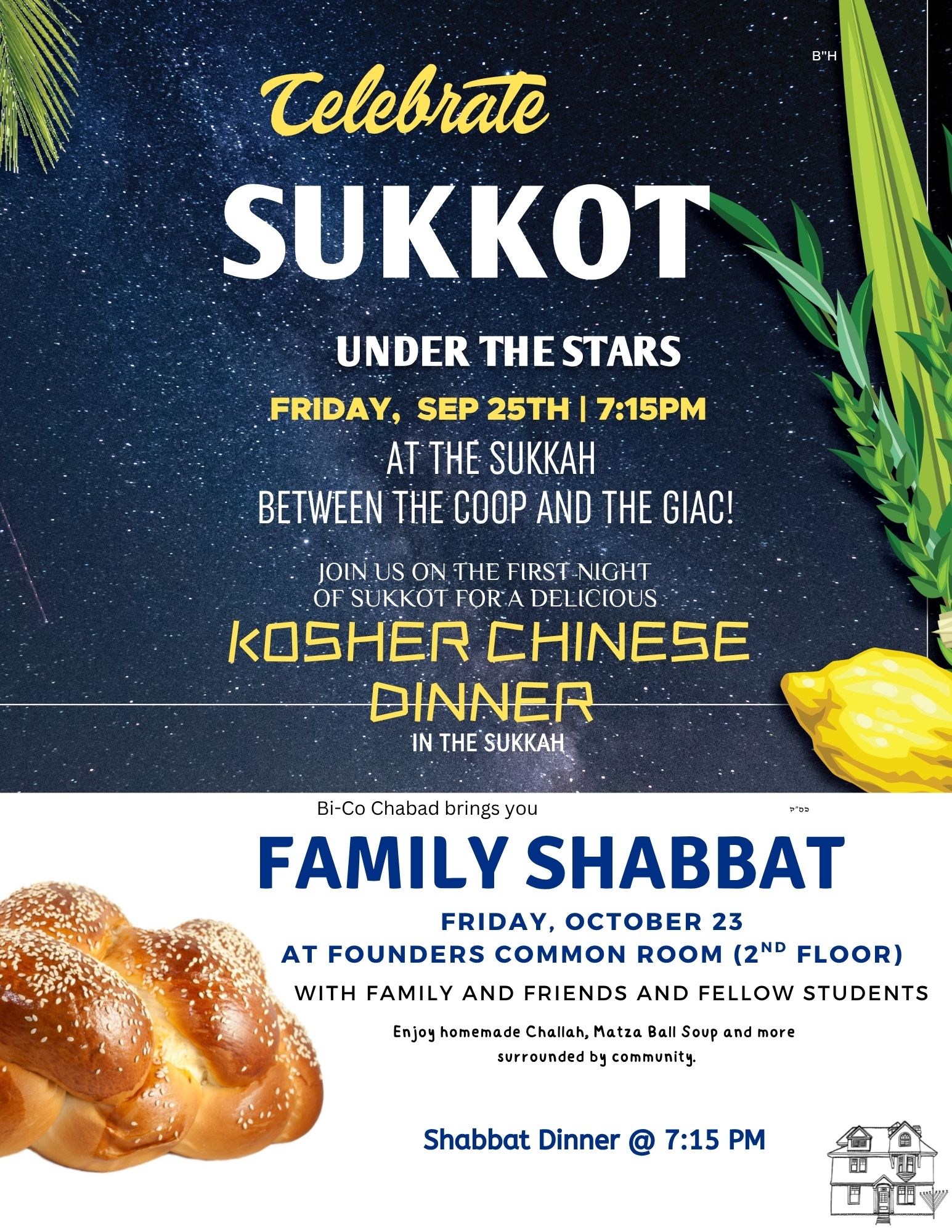 BiCo Sukkot and family shabbat