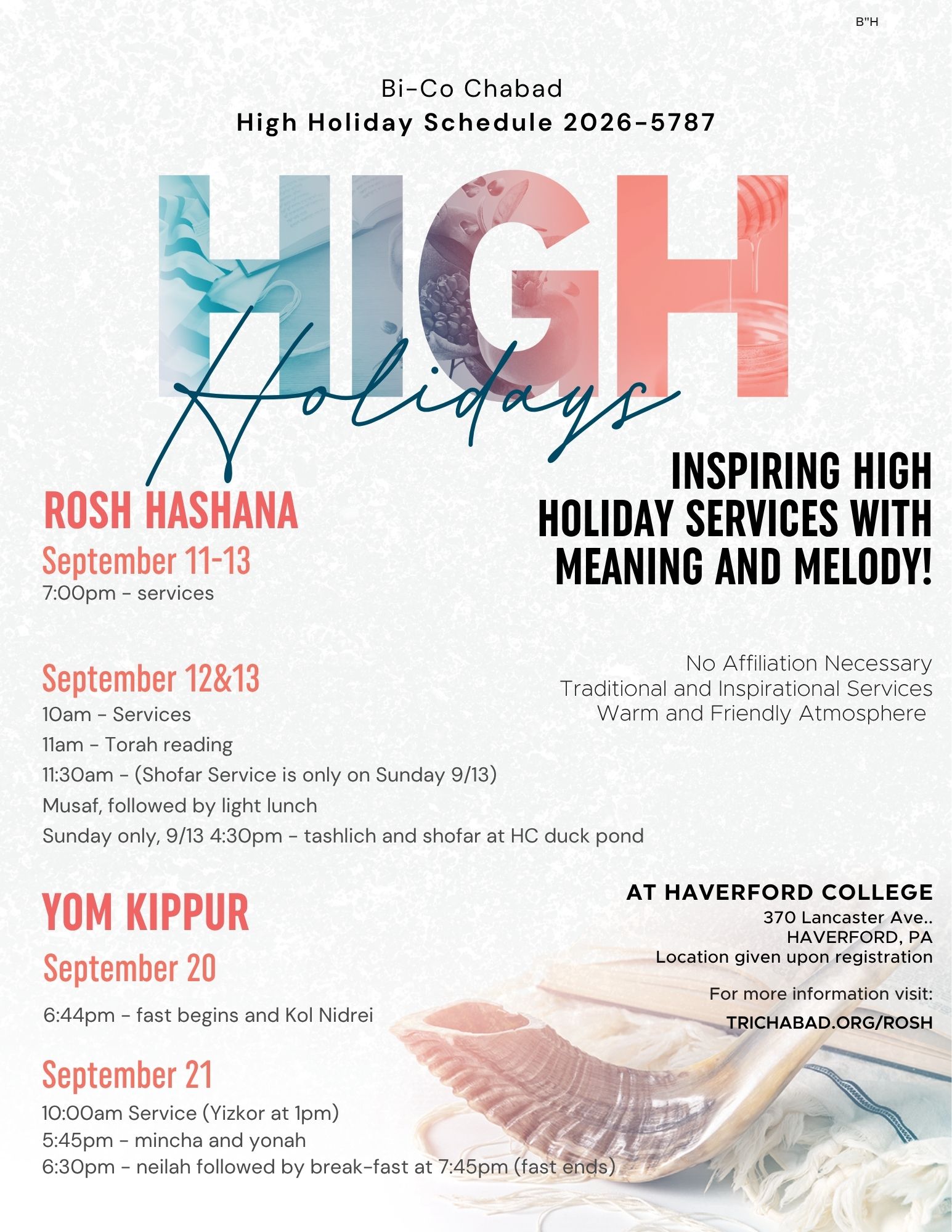 High Holidays Haverford 5786